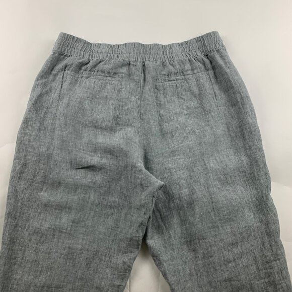 Athleta Light Gray Heather Linen Pull On Ankle Pant XL - Picture 7 of 7